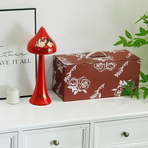 Lámpara de Mesa de Estilo Chino para Bodas, LED Rojo E27 con Interruptor, Lámpara Decorativa para Dormitorio o Sala de Estar - Product Image 2