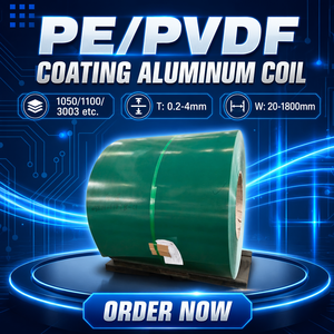 Servicio de Corte y Perforación de Bobinas de Aluminio 1050/1100/3003 con Recubrimiento de Color PE/PVDF Guangyun de Alta Calidad, Espesor de 0.2-4 mm - Product Image 1