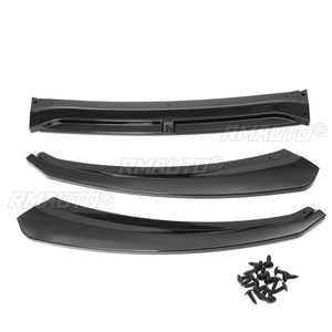 3pcs Black/Carbon Fiber Look <b>Car</b> Front Bumper Lip Splitter Body Kit Spoiler <b>Diffuser</b> Spoiler <b>for</b> Ford <b>for</b> Focus 2016 2017 2018 - Product Image 3