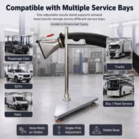 Système d'extraction d'échappements portable industriel semi-automatique robuste pour garage, homologué CE 12