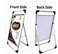 Support d'affichage portable en aluminium, panneau vertical pour publicité extérieure et recrutement