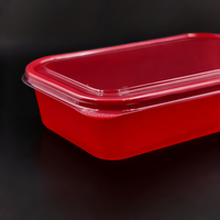 Boîte cadeau personnalisée rouge avec couvercle transparent, emballage de luxe pour gâteaux de lune / pâtisseries / desserts / hamburgers