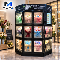 Distributeur automatique de fleurs Mova Window Style, présentoir de bouquets frais, kiosque de vente au détail à écran tactile, fournisseur