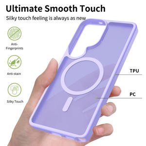 Высококачественный чехол для телефона с эффектом кожи, магнитный, для Samsung S26 Ultra, фиолетовый, чехол-накладка для мобильного телефона Samsung S25 24 23 22 - Product Image 2