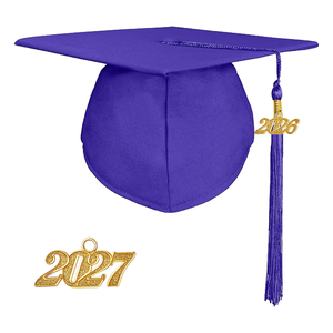 Chapeau <span class=keywords><strong>de</strong></span> remise <span class=keywords><strong>de</strong></span> diplôme classique noir mat tissé carré avec gland, haute qualité, 100 % polyester, unisexe, pour adultes, école - Product Image 4