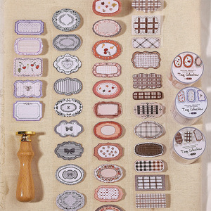 1 rollo de cinta adhesiva, cinta adhesiva, estilo retro básico, para <span class=keywords><strong>contabilidad</strong></span> hecha a mano, material para collage, cinta adhesiva - Product Image 3