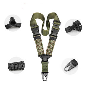 Sangle tactique multifonctionnelle en paracorde pour la chasse, à réglage rapide de la longueur, à point unique vertical, en nylon tressé - Product Image 4