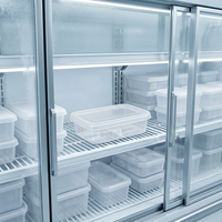 Emballage de vente au détail personnalisé en blister pour boîte de conservation alimentaire transparente pour congélateur, blister transparent en PET pour récipient de cuisine