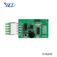Module récepteur RF universel pour porte coulissante en verre, superhétérodyne 433 MHz 5V YET234, télécommande avec carte de décodage