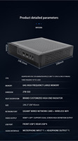 INYUDA TX20 Mini PC Industri Intel Generasi ke-4 I5 8GB DDR3 SSD+HDD Windows 10/11 Colokan AU EU untuk Kantor