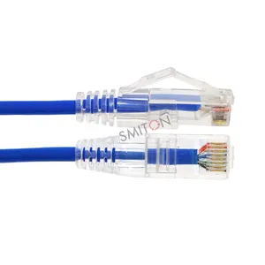 Rj45 Slim Cat6 Cat6a Patch Cord Ethernet Cable With Transparent Boot 2meters
