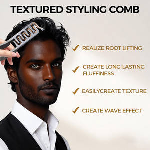 Pettine volumizzante anti-crespo 2026 Hot Sell per capelli, pettine testurizzato <span class=keywords><strong>a</strong></span> <span class=keywords><strong>denti</strong></span> <span class=keywords><strong>larghi</strong></span> per sollevare la radice e dare volume - Product Image 2