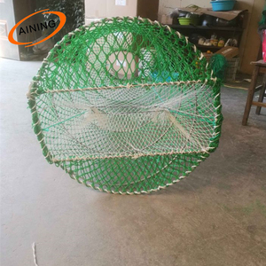 Pièges à poisson pliables <span class=keywords><strong>de</strong></span> 74 pouces, grands pièges à poisson ovales plats pour l'entrée, pièges à poisson pour le morue du Pacifique - Product Image 1