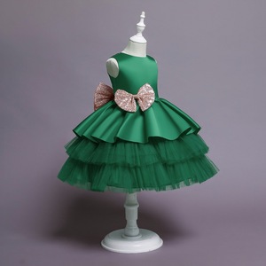Vestito da Festa per <span class=keywords><strong>Neonata</strong></span> con Decorazione Floreale e Fiocco, Ideale per Compleanni e Feste Tutu - Product Image 1