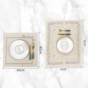 New Restaurant Hotel Event Printed <b>Linen</b> <b>Table</b> <b>Cloth</b> Placemat Napkins Foldable Wedding Party - Product Image 5