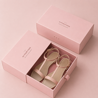 Boîte à chaussures personnalisée avec fenêtre en plastique, boîte cadeau pour chaussures en cuir pour homme, boîte cadeau pour sandales pour femme, emballage en papier avec logo gaufré or