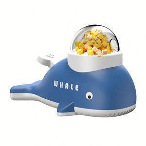 Jouet d'exercice interactif automatique pour chien en forme de baleine, distributeur de friandises lyophilisées en plastique écologique - Product Image 1