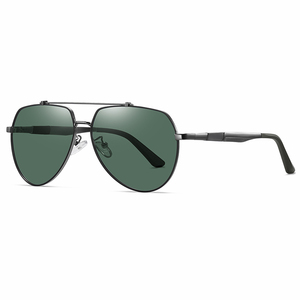 <span class=keywords><strong>Occhiali</strong></span> <span class=keywords><strong>da</strong></span> <span class=keywords><strong>Sole</strong></span> di Lusso con <span class=keywords><strong>Visiera</strong></span> Quadrata in Metallo, Design Aviatore Trendy, Montature Personalizzate Oro, Argento e Caffè - Product Image 1