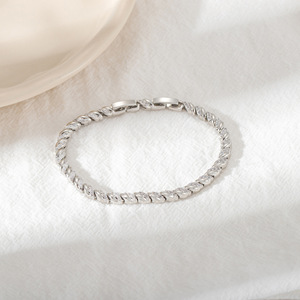 Cuban <b>Bracelet</b> Gold Plated Zircon Inlay Women's Fashion Jewelry Gift Hip Hop Trendy Design - Product Image 2