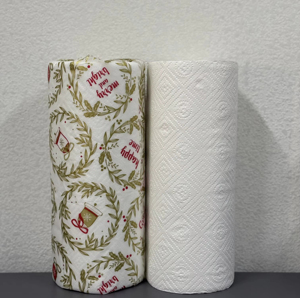 OEM 2 Ply Disposable <b>Kitchen</b> Roll <b>Paper</b> Towel Custom logo White Printed <b>Kitchen</b> <b>Paper</b> - Product Image 3