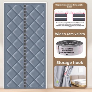 Nouveau type de rideau magnétique en coton, rideau isolant contre le froid et la chaleur, rideau de séparation pour chambre à coucher, accessoires pour portes et fenêtres - Product Image 2