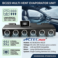 Unidad de Evaporador de Aire Acondicionado Automotriz para el Mercado de Repuestos HVAC, 12V 24V 48V, para Camiones y Autobuses (LHD/RHD), Ensamblaje de Evaporador BC223, Enfriamiento Individual, Control Remoto