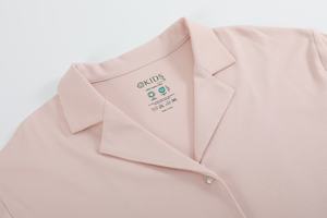 Pyjamas en coton à col à manches longues personnalisés Pyjamas en coton PJ Ensembles pour femmes Vêtements de nuit pour femmes - Product Image 4