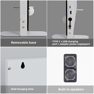 Nhà sản xuất Loại-C <span class=keywords><strong>USB</strong></span> sạc cổng DIY không dây sạc Led Bluetooth Loa đèn trang điểm Vanity với gương - Product Image 6