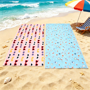 <span class=keywords><strong>Serviette</strong></span> de plage à séchage rapide en microfibre double face effet <span class=keywords><strong>cuir</strong></span>, modèle européen-américain très populaire, absorbante, anti-sable, durable et portable - Product Image 2