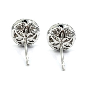 Trung Quốc Bán Buôn Đồ Trang Sức Valentine Chất Lượng Tốt Nhất Bạch Kim Vàng Vàng Kim Cương Tự Nhiên Lê Hình Dạng Hiện Đại Đinh tán Bông Tai Cho Nữ - Product Image 3