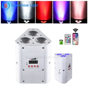 Supershow 3x18W rgbwauv 6in1 DJ parcan luces con control remoto ir uplight par Light 3x18 batería barata <span class=keywords><strong>cuñas</strong></span> uplights - Product Image 3
