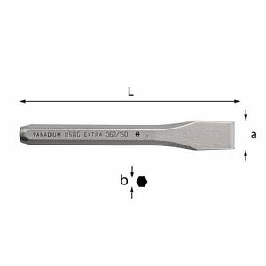 Également, ciseau 362 à pointe droite de 26,5 mm, outil de travail des métaux de qualité industrielle, finition brillante, taille métrique - Product Image 1
