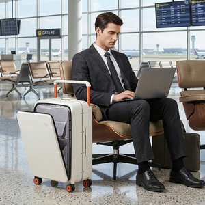 Mixi Luxe Dernière Conception <span class=keywords><strong>Valise</strong></span> Trolley à Roues Silencieuses avec Cadre en Aluminium, Ensemble de Bagages de Voyage d'Affaires Multi-fonctionnel - Product Image 3