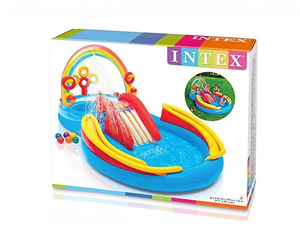 Centro <span class=keywords><strong>de</strong></span> Juegos Inflable INTEX 57453 Rainbow Ring, Piscina con Tobogán y Aspersor <span class=keywords><strong>de</strong></span> Agua para Niños, Juguete <span class=keywords><strong>de</strong></span> Verano para Exteriores - Product Image 6