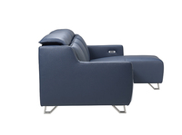 Canapé-lit inclinable en cuir véritable de luxe, style moderne, haute qualité, en forme de L, pour la maison, ARREDAMENTI Villa, personnalisable