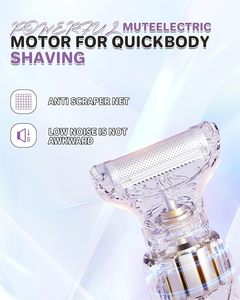 Multifunctional 5-in-1 Rechargeable <b>Electric</b> Rotating Disc Body Hair Trimmer <b>Waterproof</b> Type-C Charging Lady Shaver Painless - Product Image 6