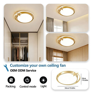 Plafonnier LED moderne avec té<span class=keywords><strong>l</strong></span>écommande, indice de protection IP44, pour salle à manger, salon, chambre, bureau à domicile et cuisine - Product Image 3