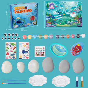 Новый набор для творчества: граффити на морских животных, рисование на камнях, развивающая игрушка, набор для росписи камней для детей, подарок - Product Image 6