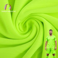 Tela Jersey Verde Fluorescente 100% Poliéster de Secado Rápido, Tejido Deportivo para Camisetas y Uniformes de Fútbol