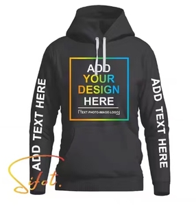 Sifot Sudadera con capucha de algodón personalizada desgastada 3D impreso de gran tamaño lavado ácido cuadrado recortado con capucha tamaño Xl con diamantes de imitación - Product Image 2