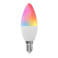 Ampoule LED intelligente Matter E14/E12 avec contrôle par application, matériau PC, utilisation hôtelière, RGB WiFi Homekit 5W