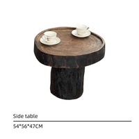 Table basse en bois massif de style Wabi Sabi, design moderne pour salon et balcon, meubles de maison décoratifs