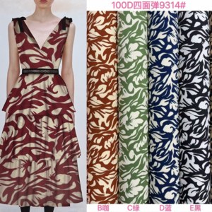 Novedad <span class=keywords><strong>2026</strong></span>: Tela Crepé Elástica en 4 Direcciones, 95% Poliéster, 5% Spandex, con Estampado Floral Colorido, para Ropa y Forro de Hombre/Mujer - Product Image 4