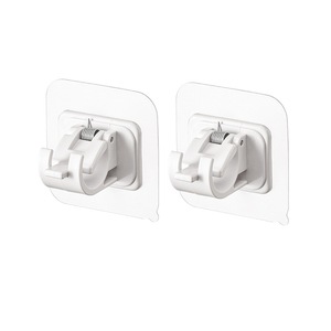 Pinces Transparentes Étanche pour Tringles à Rideaux, Crochets Adhésifs Muraux Solides et Anneaux Rotatifs - Product Image 1
