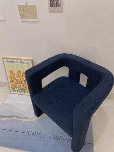 Nuovo Design bianco crema struttura in legno massello singolo <span class=keywords><strong>sala</strong></span> <span class=keywords><strong>da</strong></span> <span class=keywords><strong>pranzo</strong></span> mobili moderna sedia <span class=keywords><strong>da</strong></span> <span class=keywords><strong>pranzo</strong></span> di lusso sedia bouclé per <span class=keywords><strong>sala</strong></span> <span class=keywords><strong>da</strong></span> <span class=keywords><strong>pranzo</strong></span> - Product Image 6