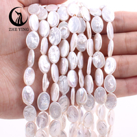 Perles d'eau douce de culture ovales de 10x13mm perles en vrac baroques de forme ovale pour la fabrication de bijoux perles de perles naturelles vente en gros