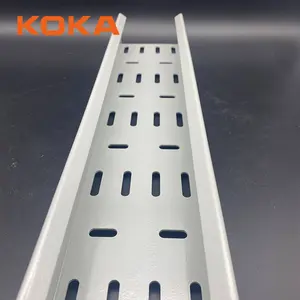 Customized 300mm Powder Coating White Grey Colors Perforated Cable Tray