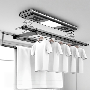Séchoir à <span class=keywords><strong>linge</strong></span> électrique <span class=keywords><strong>de</strong></span> <span class=keywords><strong>plafond</strong></span> en alliage d'aluminium multicolore avec alimentation USB et télécommande - Product Image 4