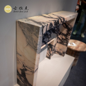 Manto envolvente de chimenea de mármol de pared de mármol blanco de piedra natural - Product Image 5