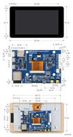 Carte de développement ESP32-S3 avec écran tactile capacitif de 7 pouces, montage en surface Waveshare, résolution 800x400, tactile 5 points, prend en charge le Wi-Fi